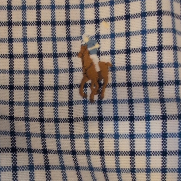 Ralph Lauren Navy and White Plaid Shirt - Picture 3 of 6